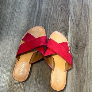 Red sandals